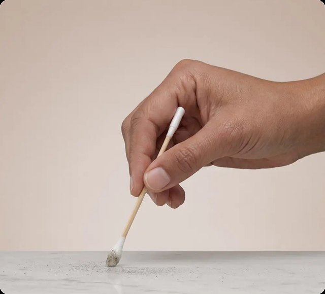 Taking a swab sample from a surface